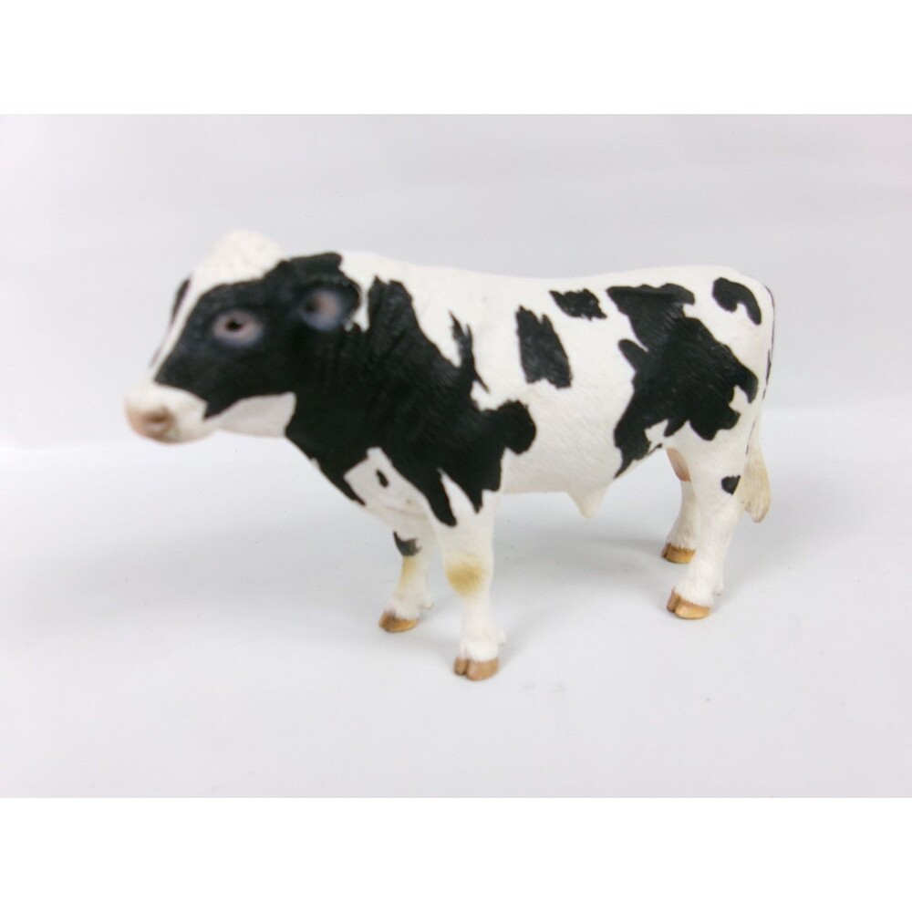 Schleich Holstein Friesian Bull Cow Toy Black White Co Figure 2007 Retired 5 In